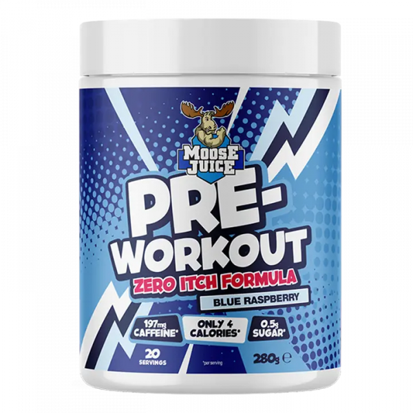 MUSCLE MOOSE PRE-WORKOUT - ZERO ITCH FORMULA 280G