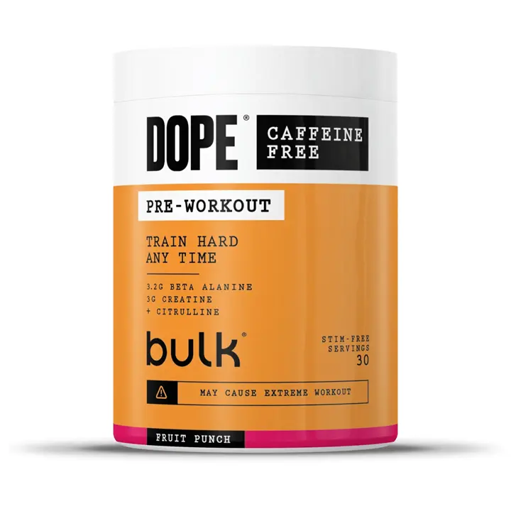BULK DOPE PRE WORKOUT CAFFEINE FREE 510G